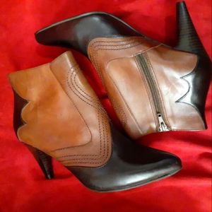 Brown Carmel Leather Ankle Boots